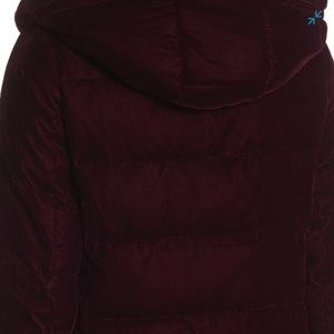 calvin klein hooded velvet puffer coat